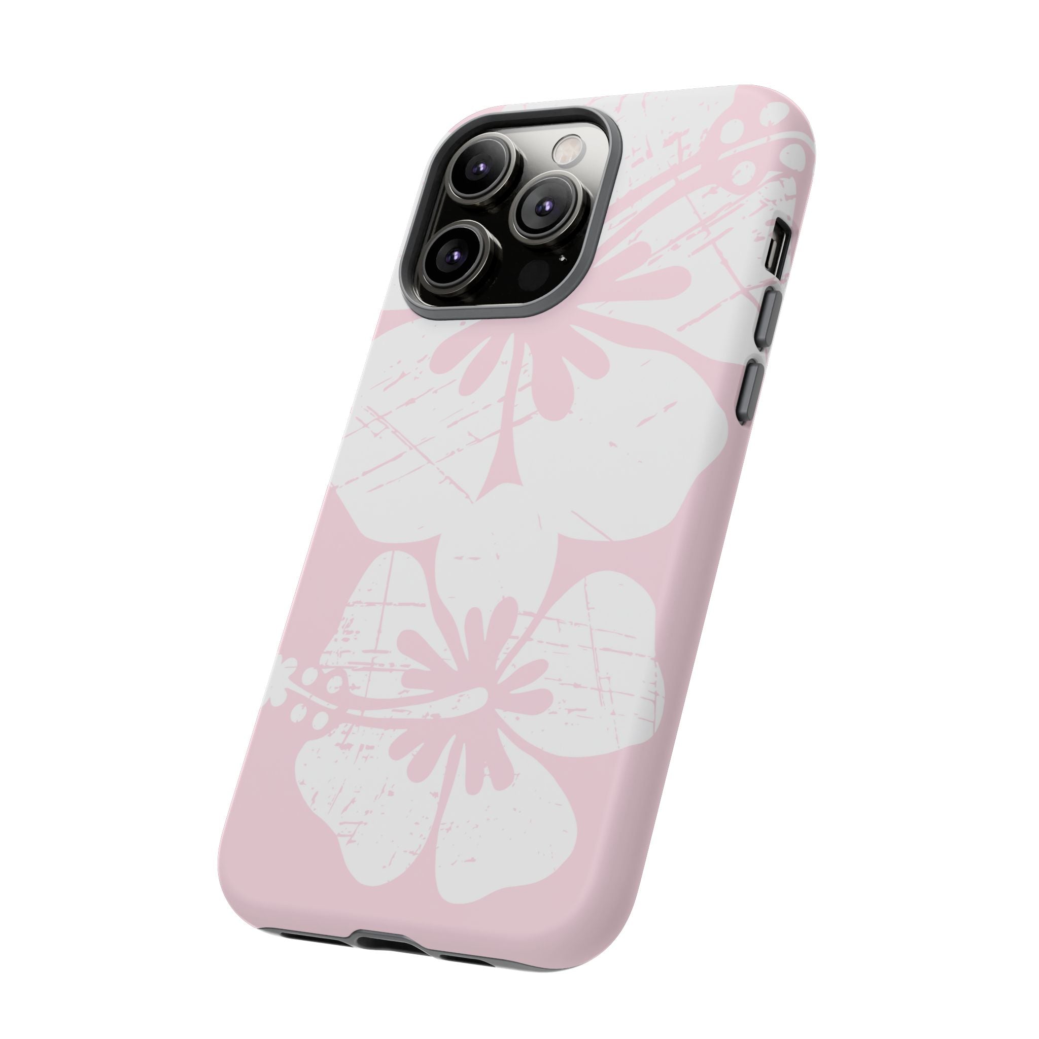 "The Classic Hibiscus"  Phone Case - Distressed Pink