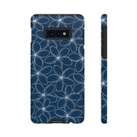 "Plumeria" Phone Case - Blue and White