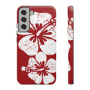 "The Classic Hibiscus" Phone Case -  Destressed Red