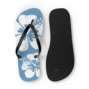 "The Classic Hibiscus" Flip Flop - Distressed Blue