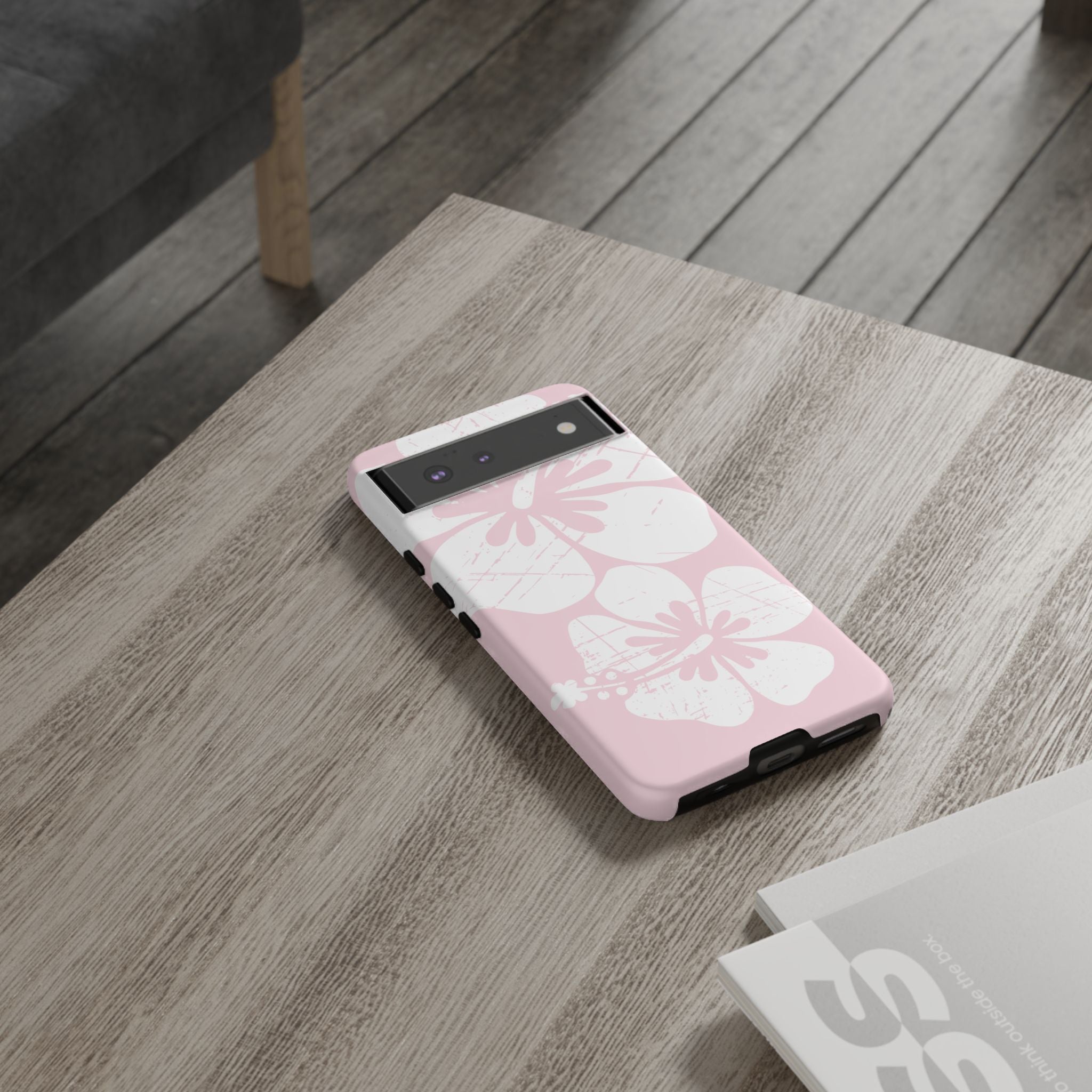 "The Classic Hibiscus"  Phone Case - Distressed Pink