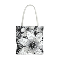 "Plumeria" Tote Bag - Black and White