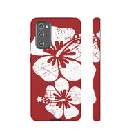 "The Classic Hibiscus" Phone Case -  Destressed Red