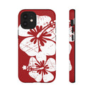 "The Classic Hibiscus" Phone Case -  Destressed Red