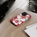 "The Classic Hibiscus" Phone Case -  Destressed Red