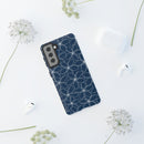 "Plumeria" Phone Case - Blue and White