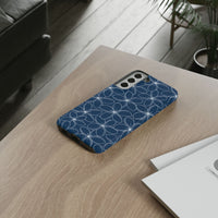 "Plumeria" Phone Case - Blue and White