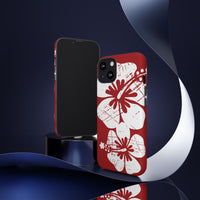 "The Classic Hibiscus" Phone Case -  Destressed Red