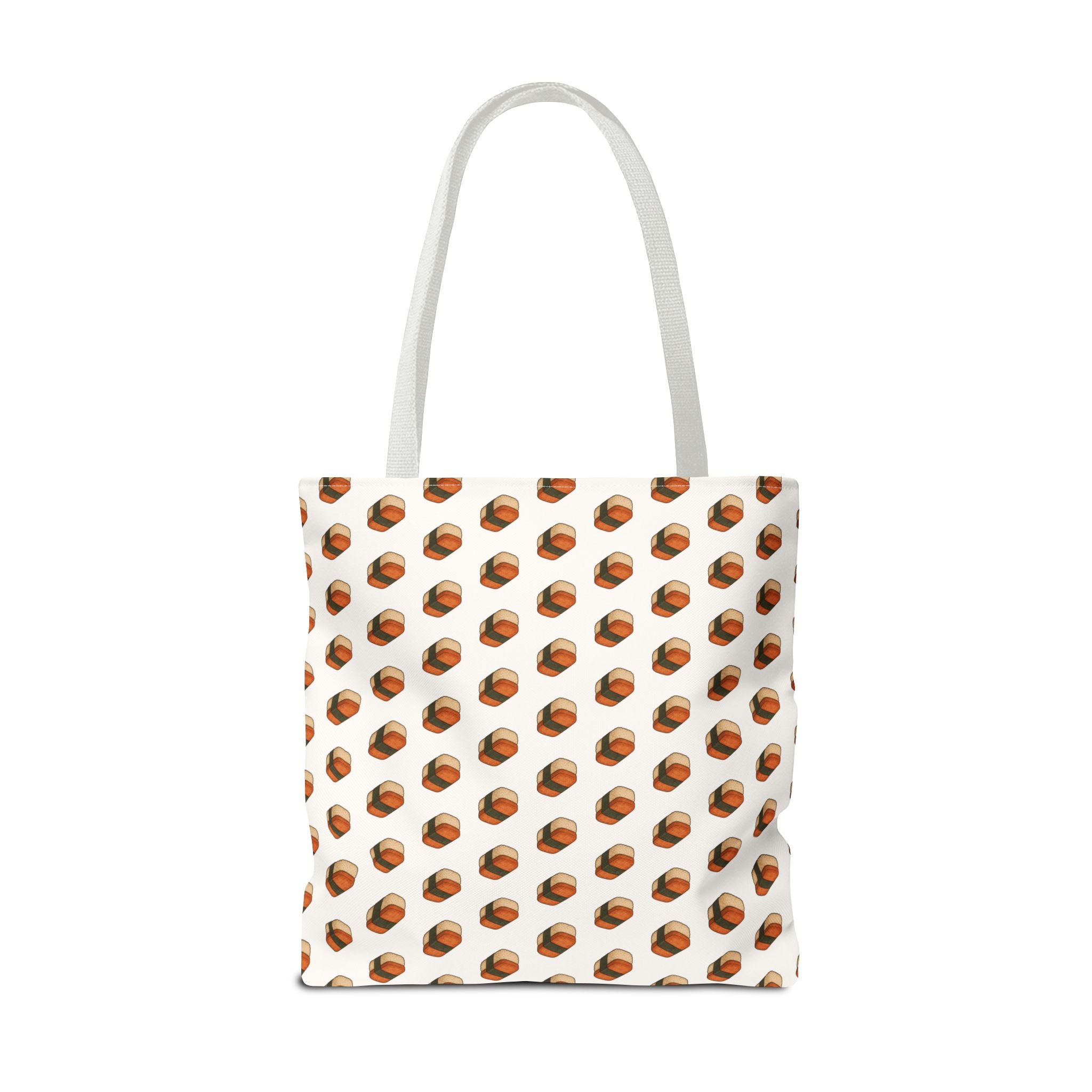 Kahakai Sun, Surf, Spam Musubi Tote Bag - Blue and White