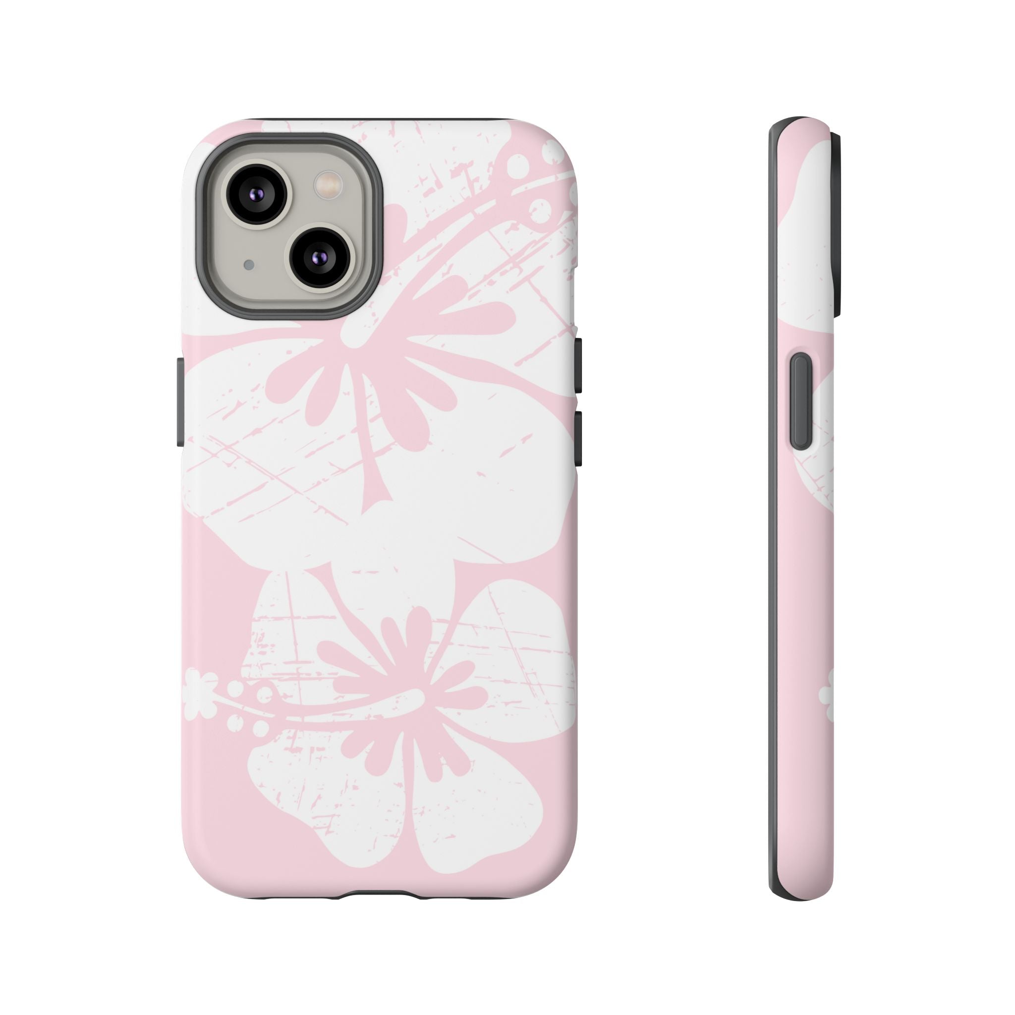 "The Classic Hibiscus"  Phone Case - Distressed Pink