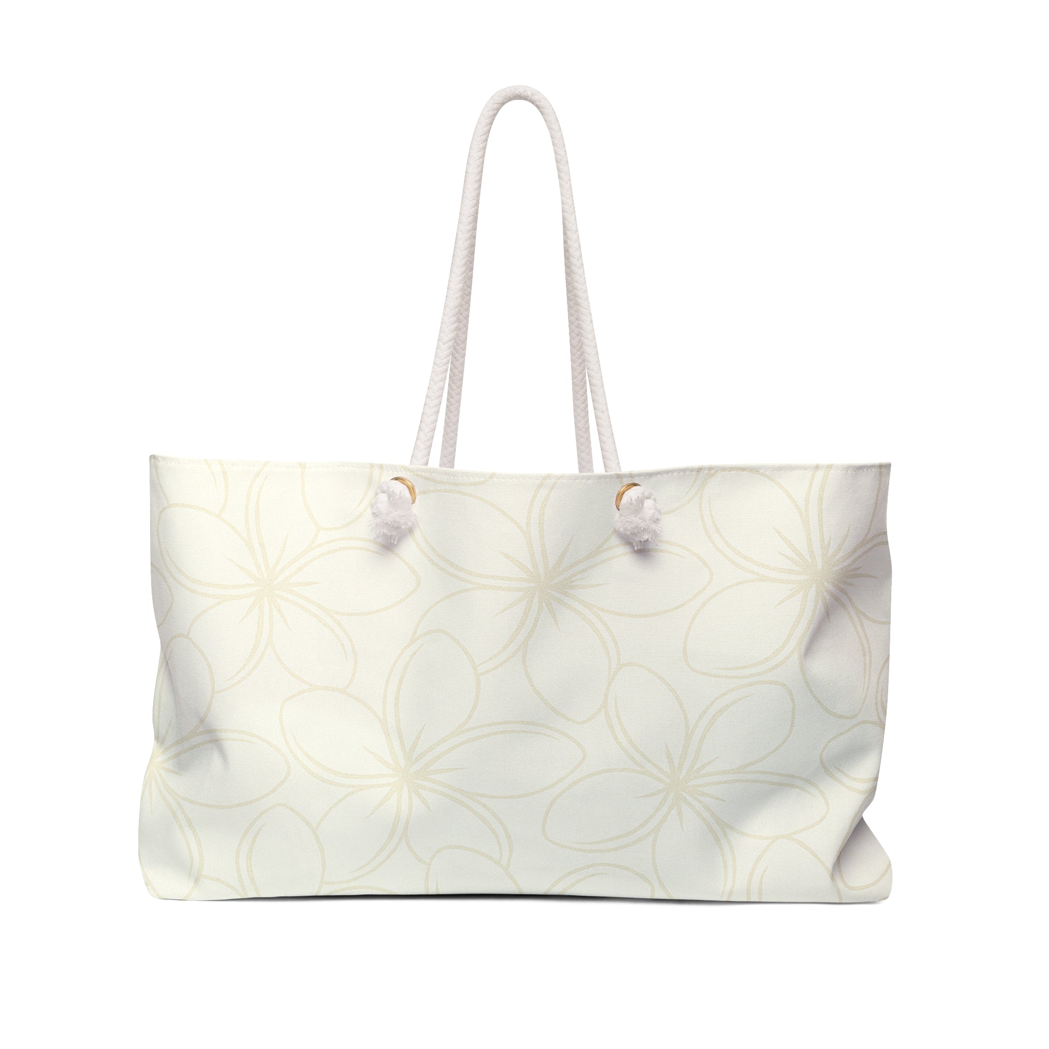 Kahakai "Plumeria"  Beach Bag - Muted Yellow