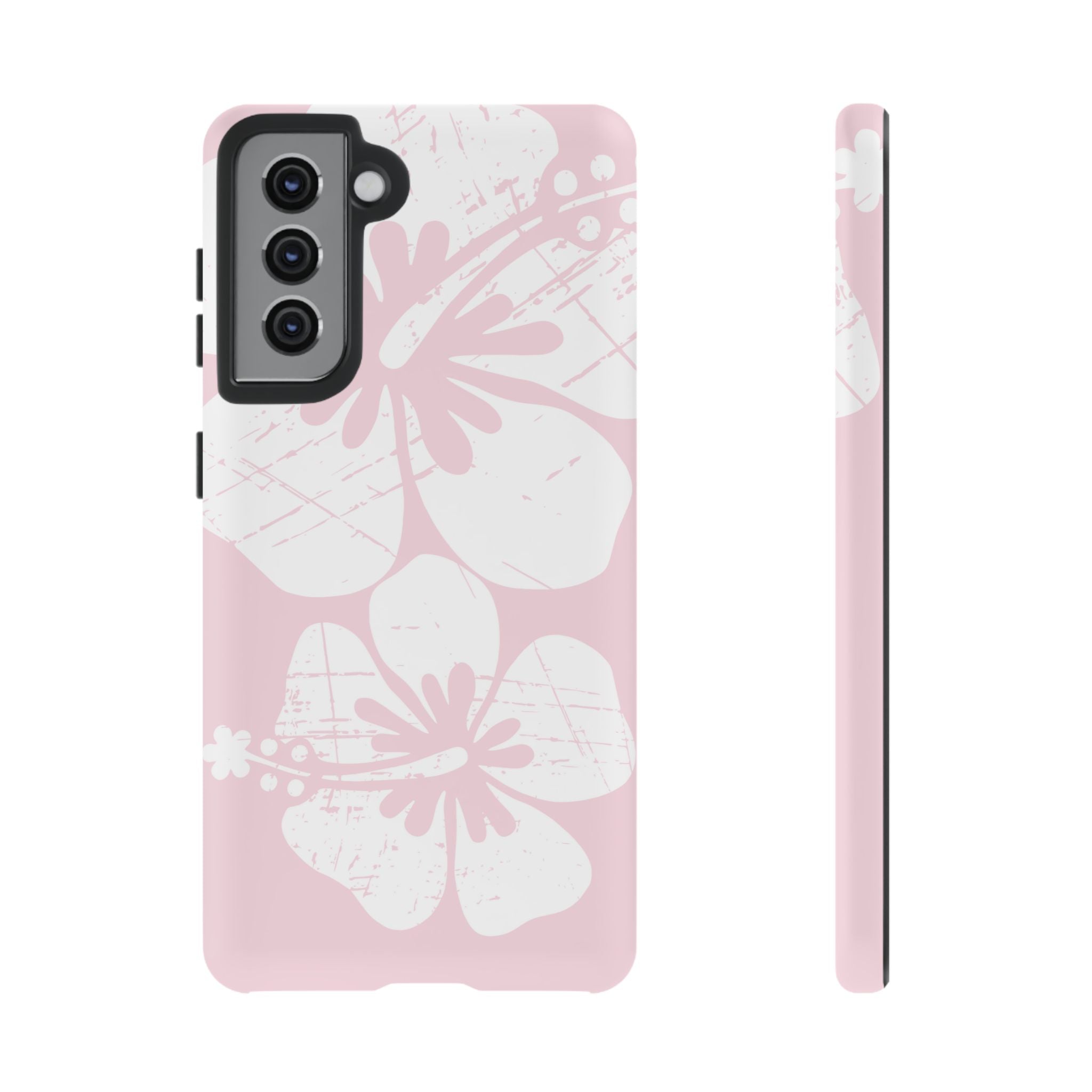 "The Classic Hibiscus"  Phone Case - Distressed Pink