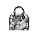 Kahakai "Plumeria" Handbag —Black and White