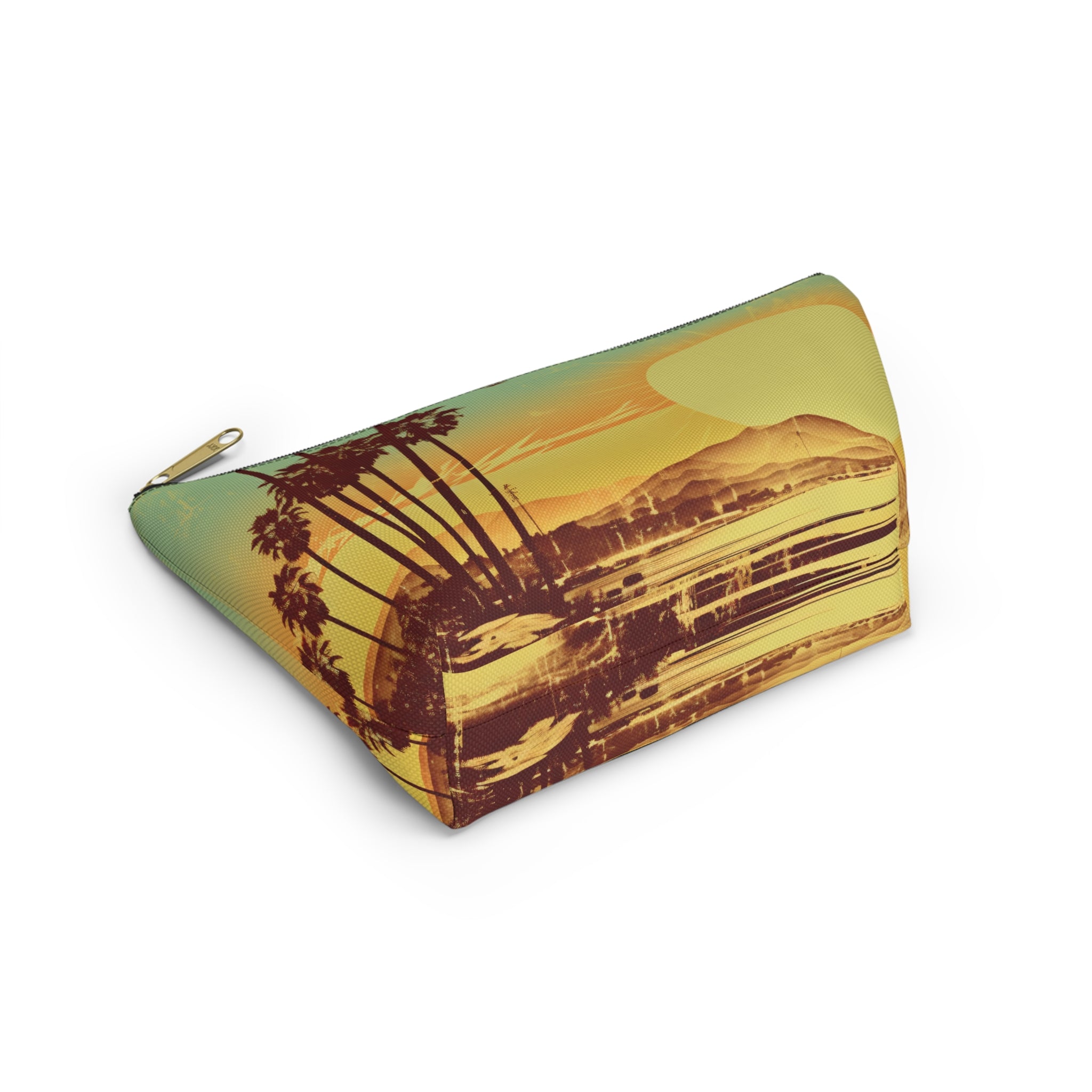 " The Californian"  Accessory Pouch w T-bottom - Black and White