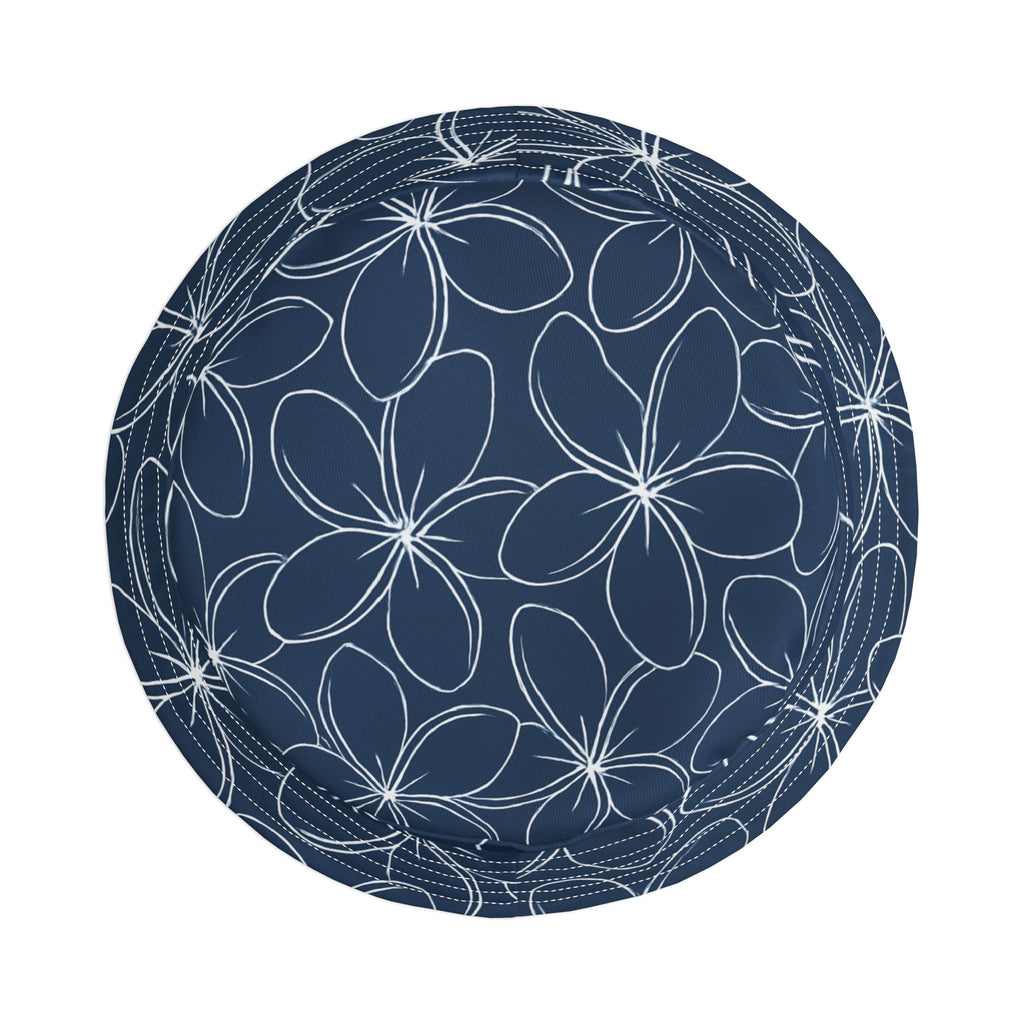 Kahakai "Plumeria" Blue and White Women's Bucket Hat