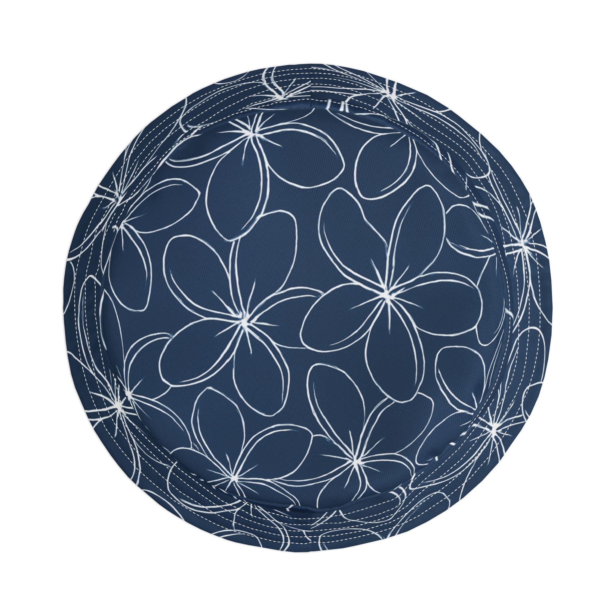 Kahakai "Plumeria" Blue and White Women's Bucket Hat