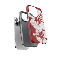 "The Classic Hibiscus" Phone Case -  Destressed Red