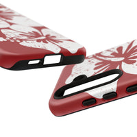 "The Classic Hibiscus" Phone Case -  Destressed Red