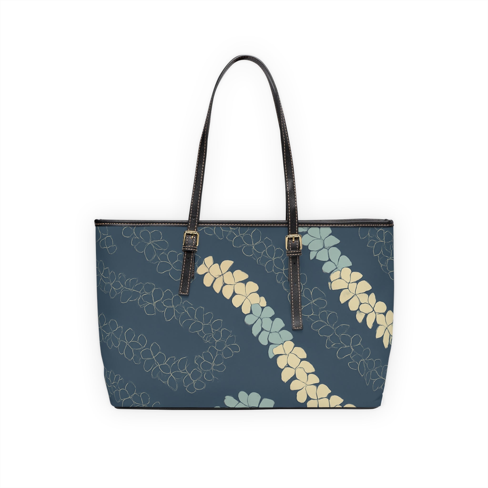 Kahakai "Puakenikeni" PU Leather Shoulder Bag - Ocean Tones