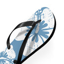 "The Classic Hibiscus" Flip Flop - Distressed Blue