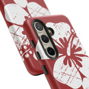 "The Classic Hibiscus" Phone Case -  Destressed Red