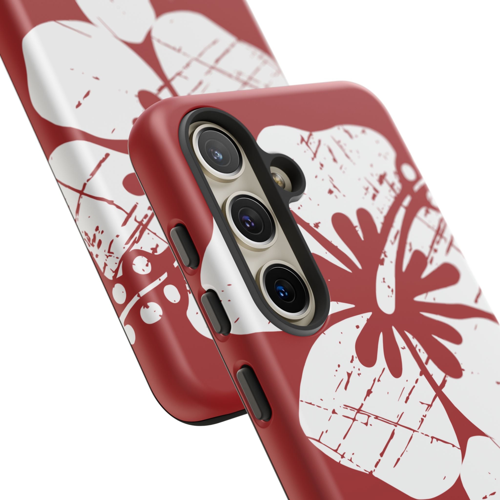 "The Classic Hibiscus" Phone Case -  Destressed Red
