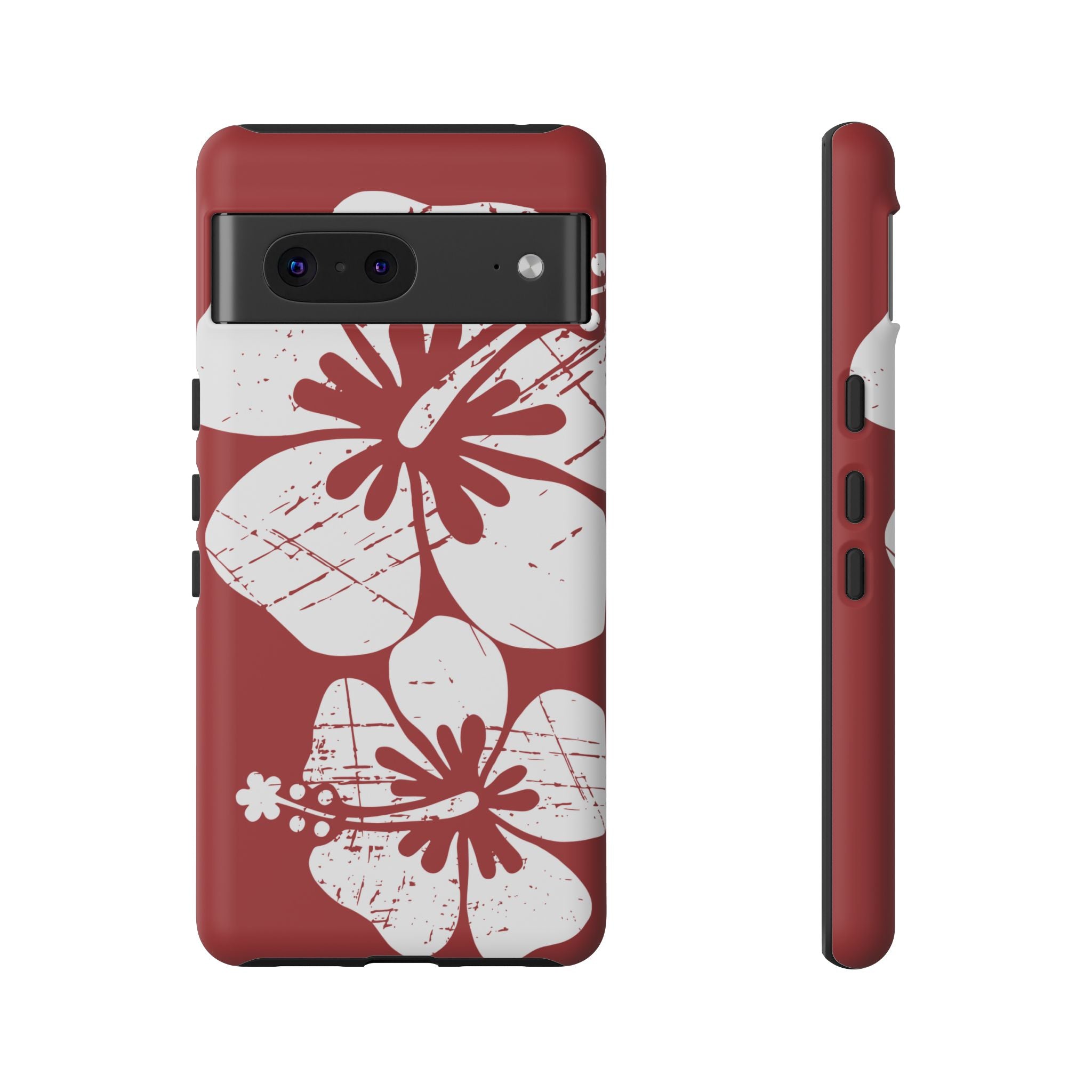 "The Classic Hibiscus" Phone Case -  Destressed Red