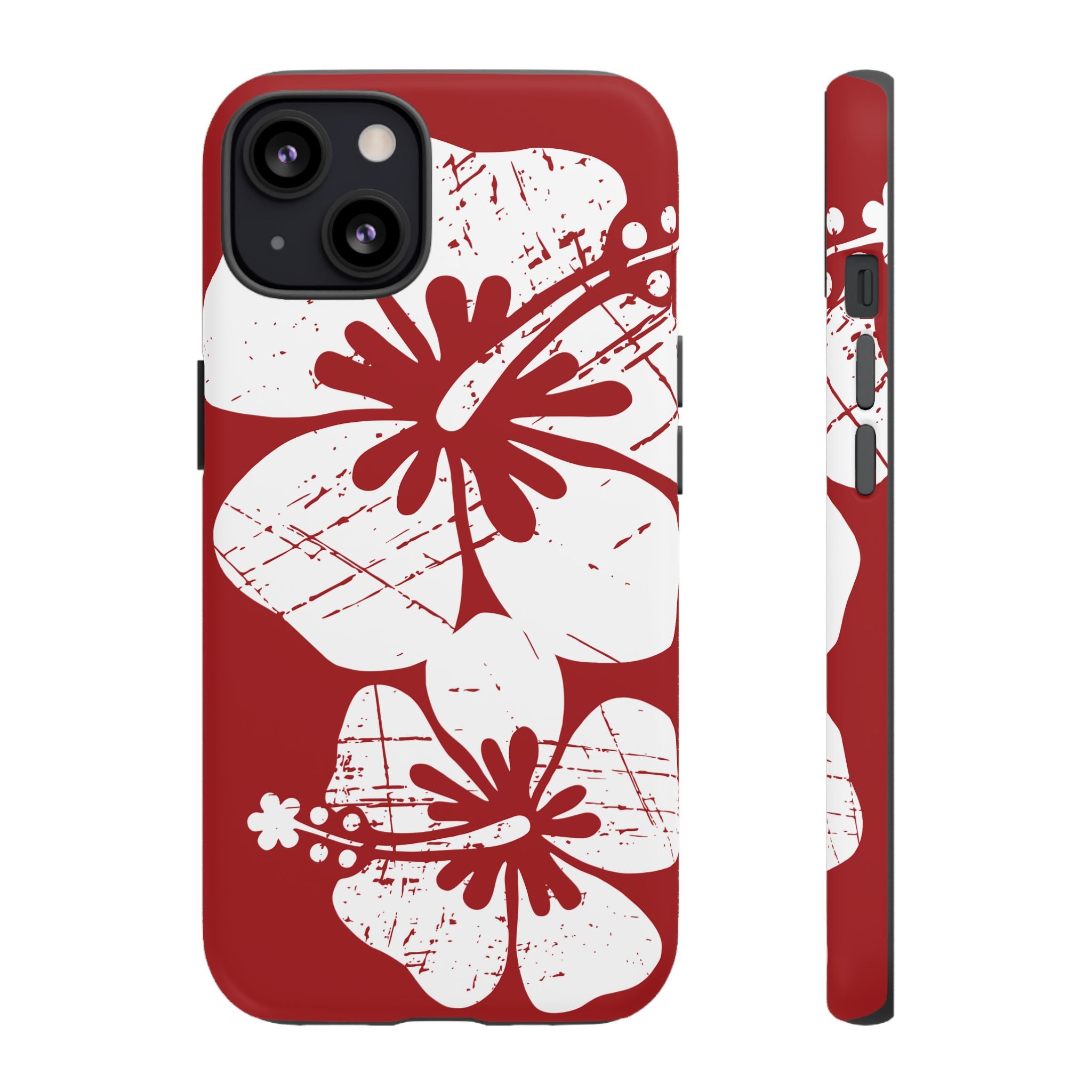"The Classic Hibiscus" Phone Case -  Destressed Red
