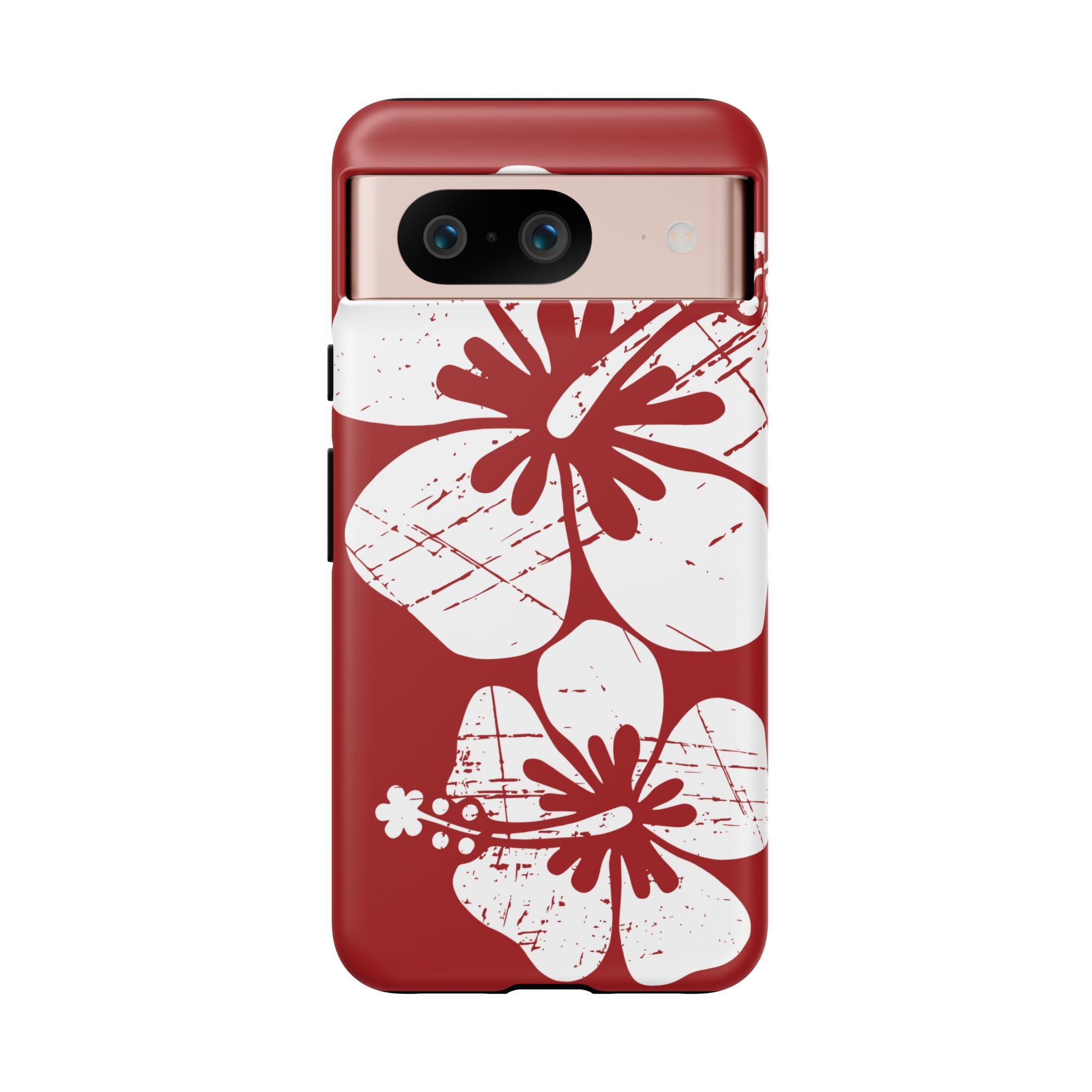 "The Classic Hibiscus" Phone Case -  Destressed Red