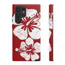 "The Classic Hibiscus" Phone Case -  Destressed Red