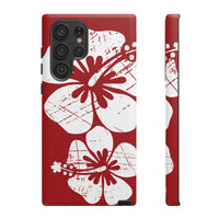 "The Classic Hibiscus" Phone Case -  Destressed Red