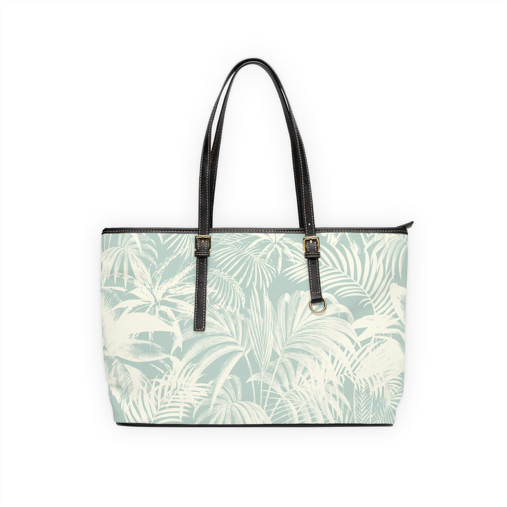 Kahakai "Blue Palm" PU Leather Shoulder Bag