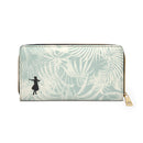 "Blue Palm with Hula Dancer" Zipper Wallet