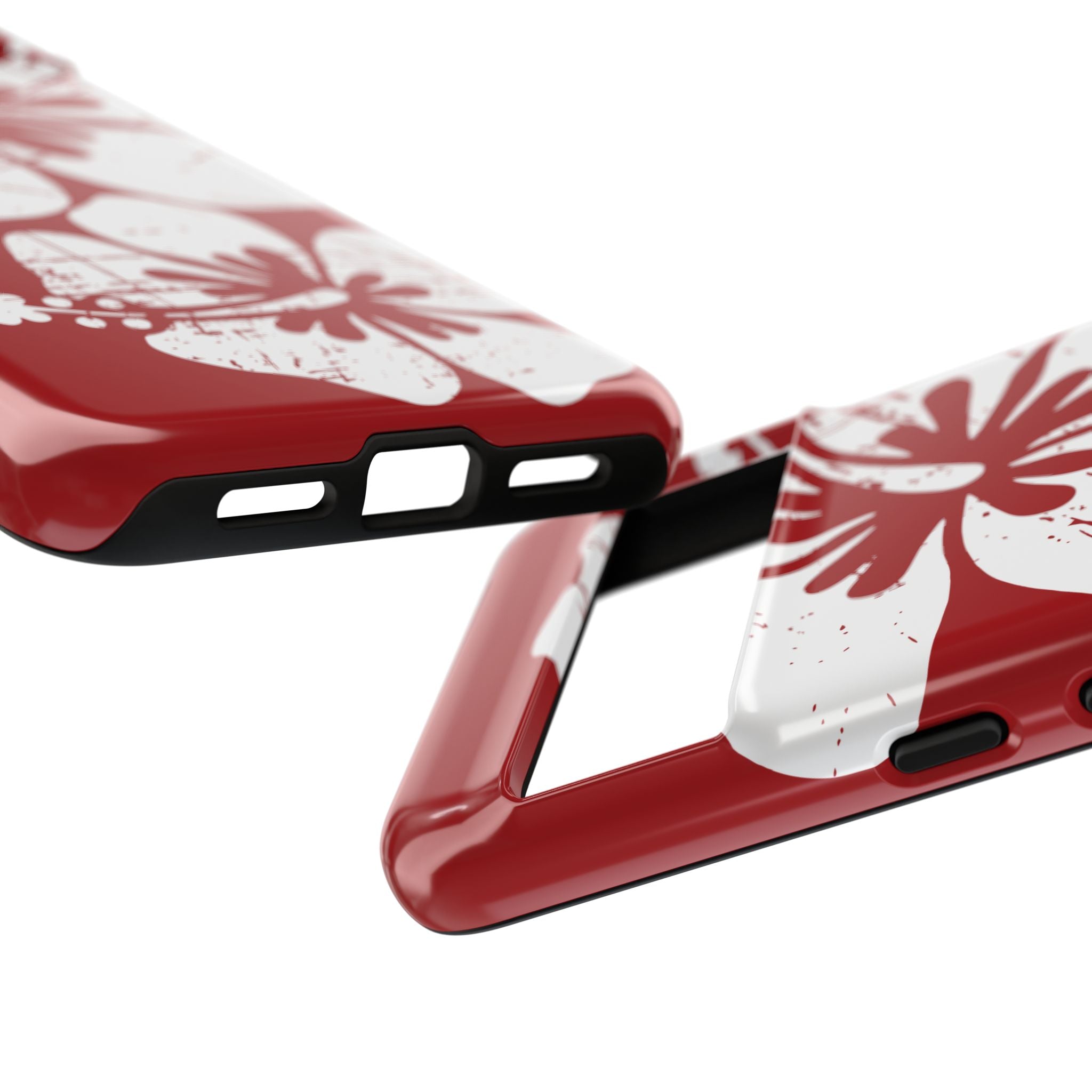 "The Classic Hibiscus" Phone Case -  Destressed Red