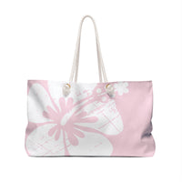 "The Classic Hibiscus" Beach Bag - Distressed Pink