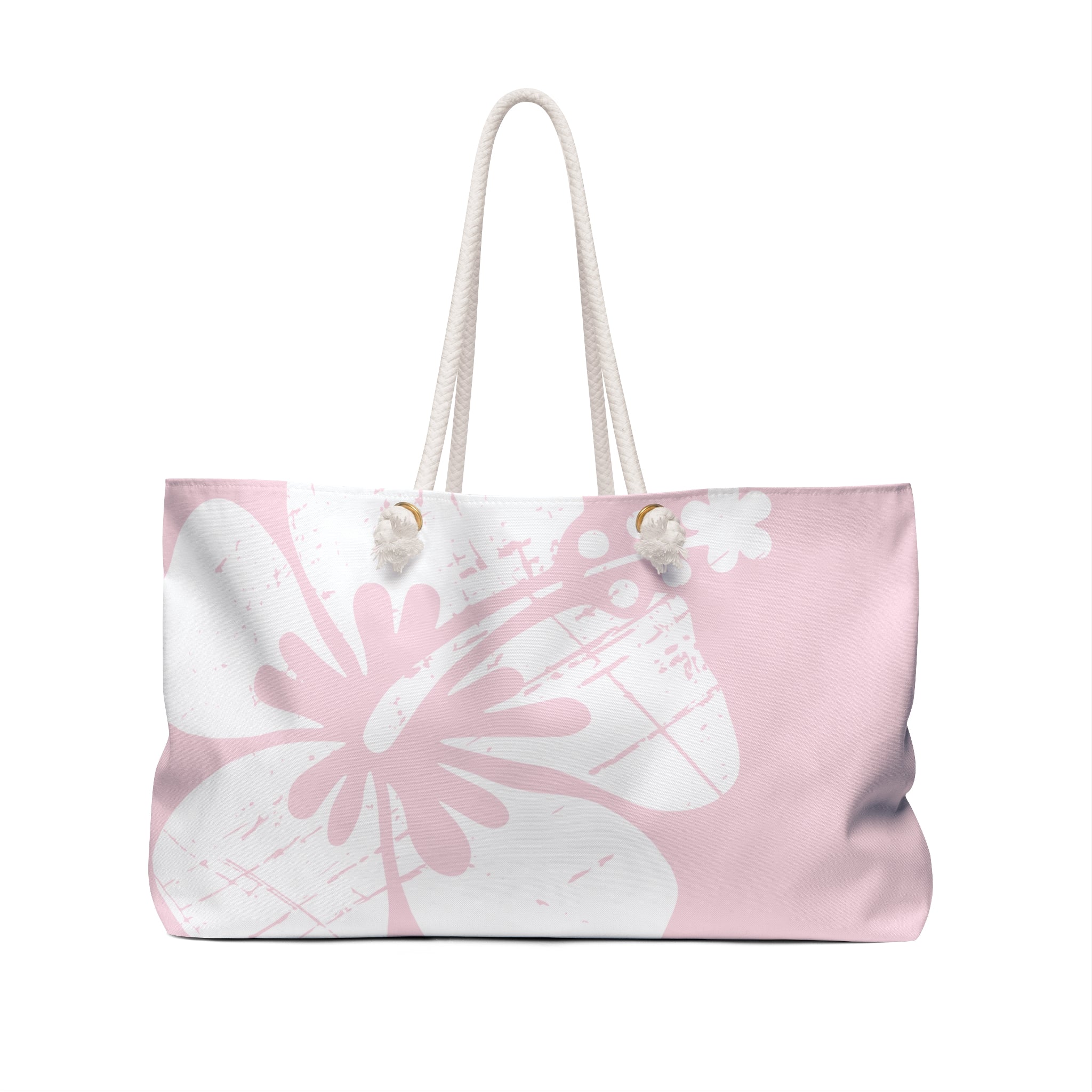 "The Classic Hibiscus" Beach Bag - Distressed Pink