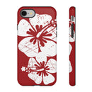 "The Classic Hibiscus" Phone Case -  Destressed Red