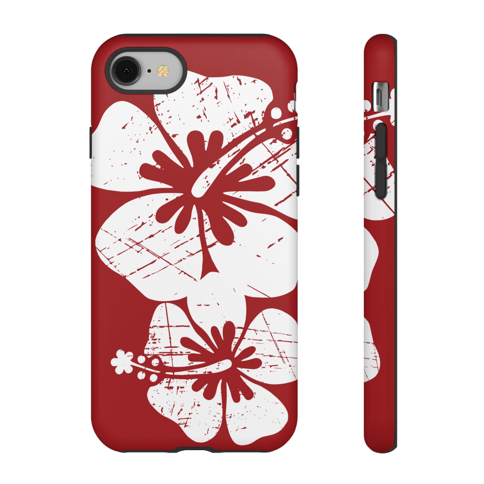 "The Classic Hibiscus" Phone Case -  Destressed Red