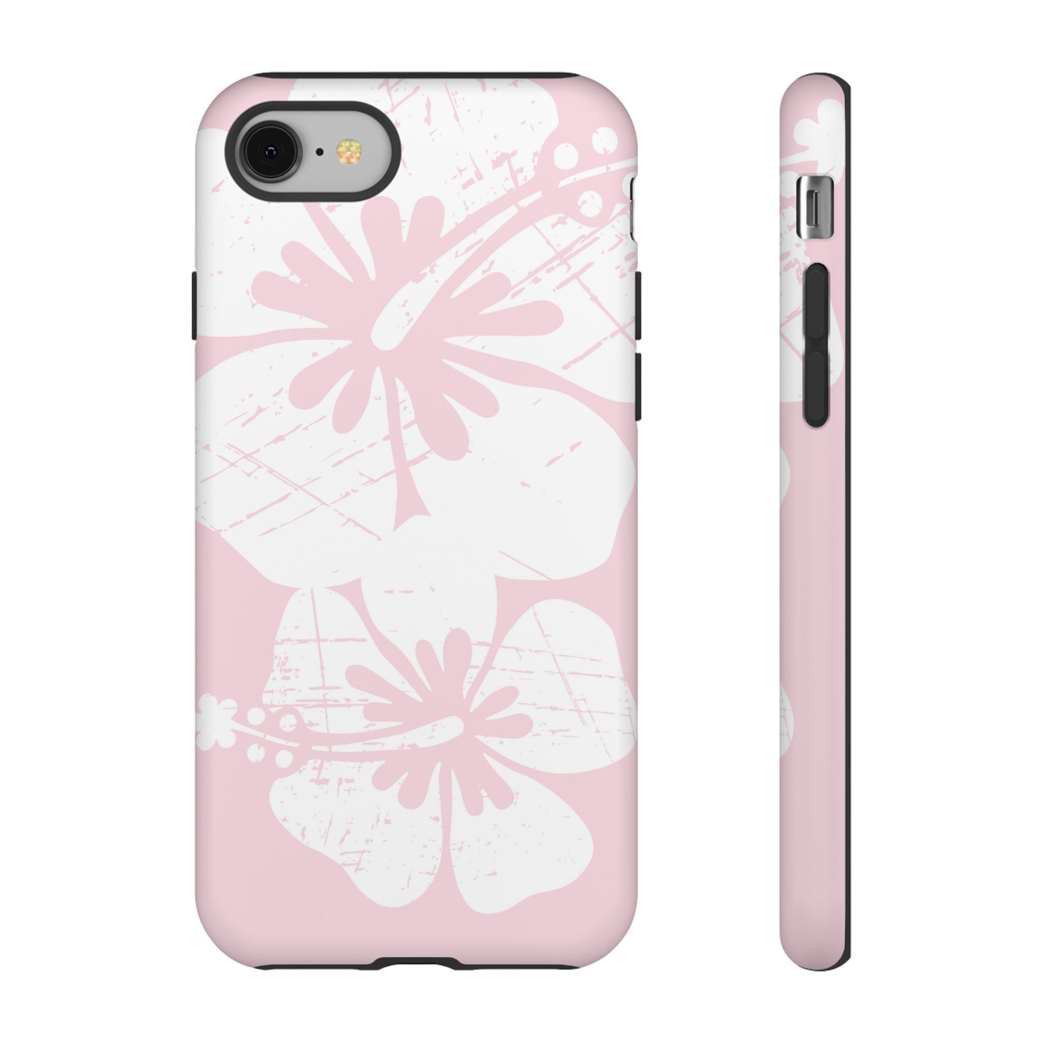 "The Classic Hibiscus"  Phone Case - Distressed Pink