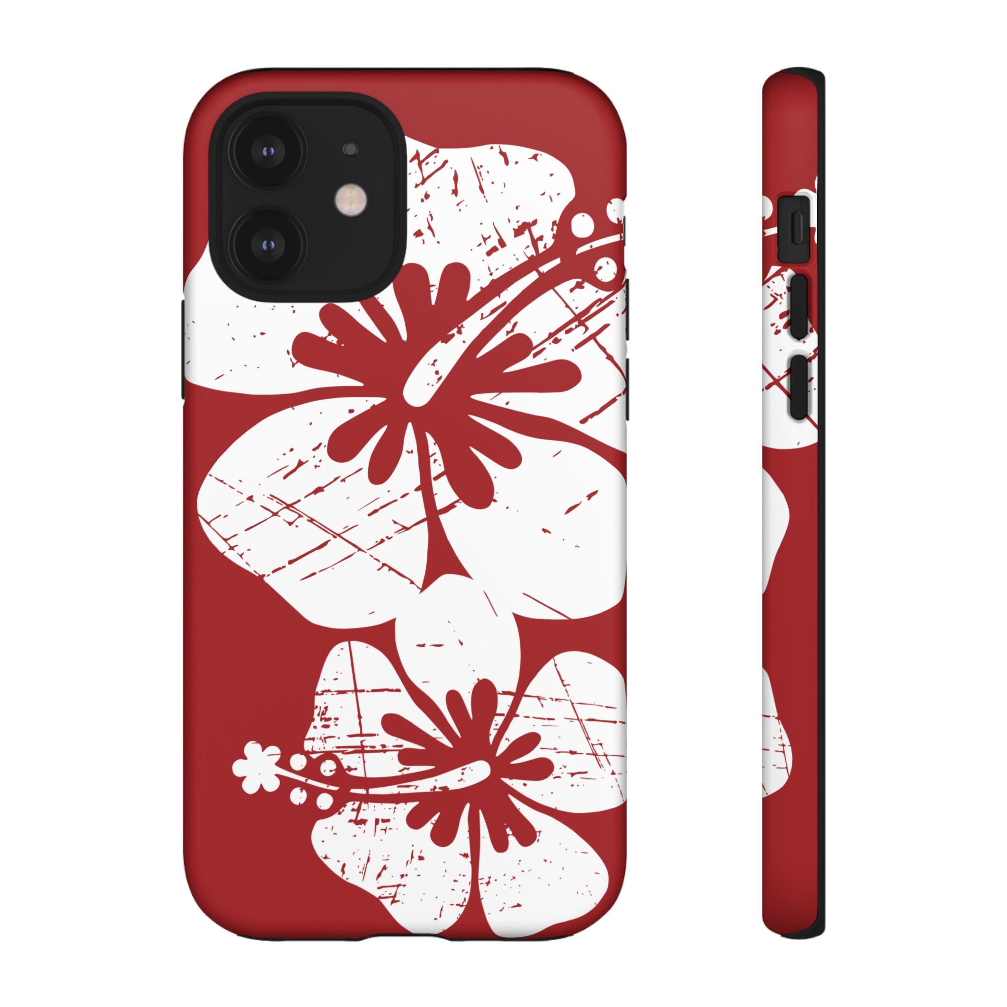 "The Classic Hibiscus" Phone Case -  Destressed Red