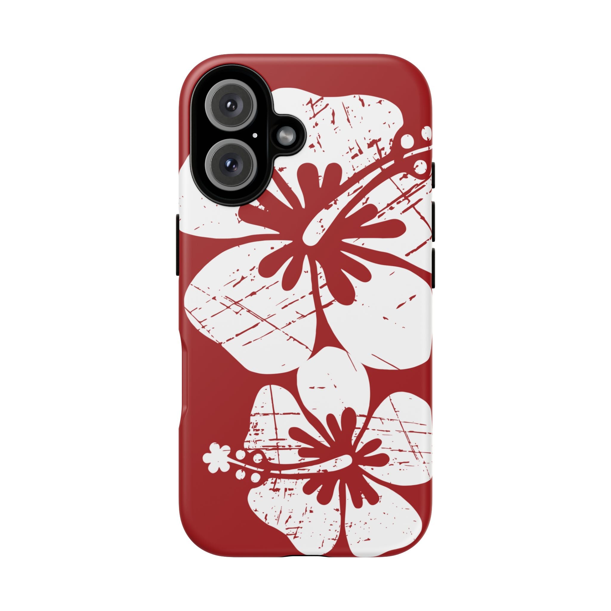 "The Classic Hibiscus" Phone Case -  Destressed Red