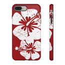 "The Classic Hibiscus" Phone Case -  Destressed Red