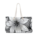 "The Plumeria"  Beach Bag - Black and White