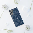 "Plumeria" Phone Case - Blue and White