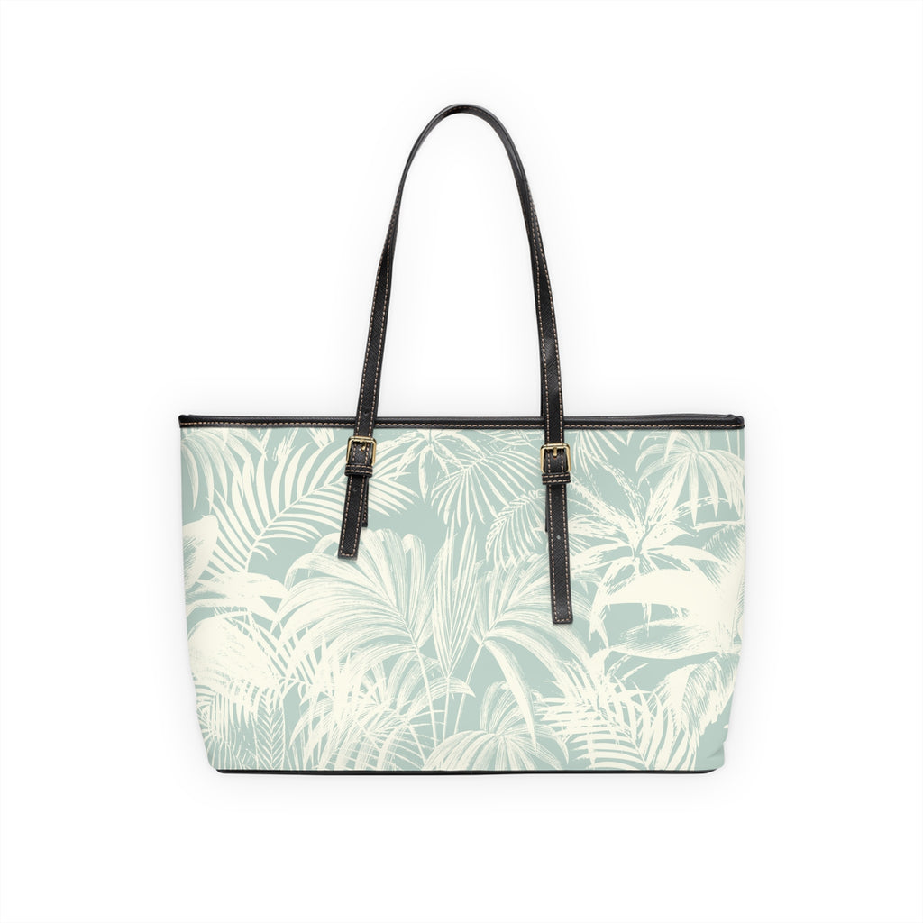 Kahakai "Blue Palm" PU Leather Shoulder Bag