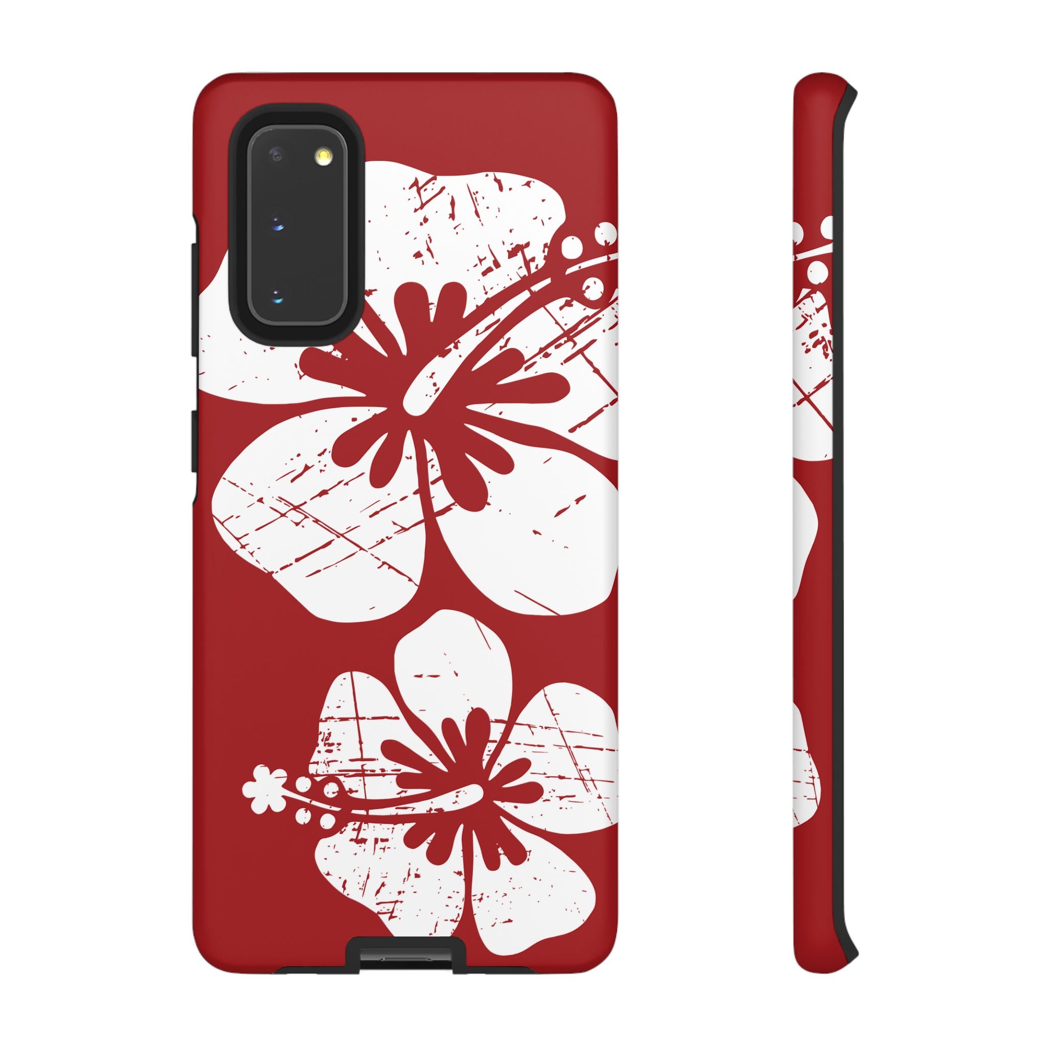 "The Classic Hibiscus" Phone Case -  Destressed Red