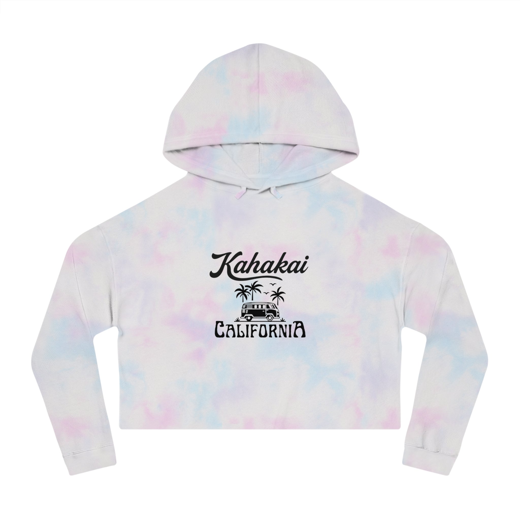 "Kahakai California Vibes" Cropped Hoodie Sweatshirt