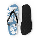 "The Classic Hibiscus" Flip Flop - Distressed Blue