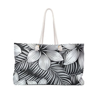 "The Plumeria"  Beach Bag - Black and White