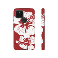 "The Classic Hibiscus" Phone Case -  Destressed Red